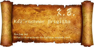 Kürschner Brigitta névjegykártya